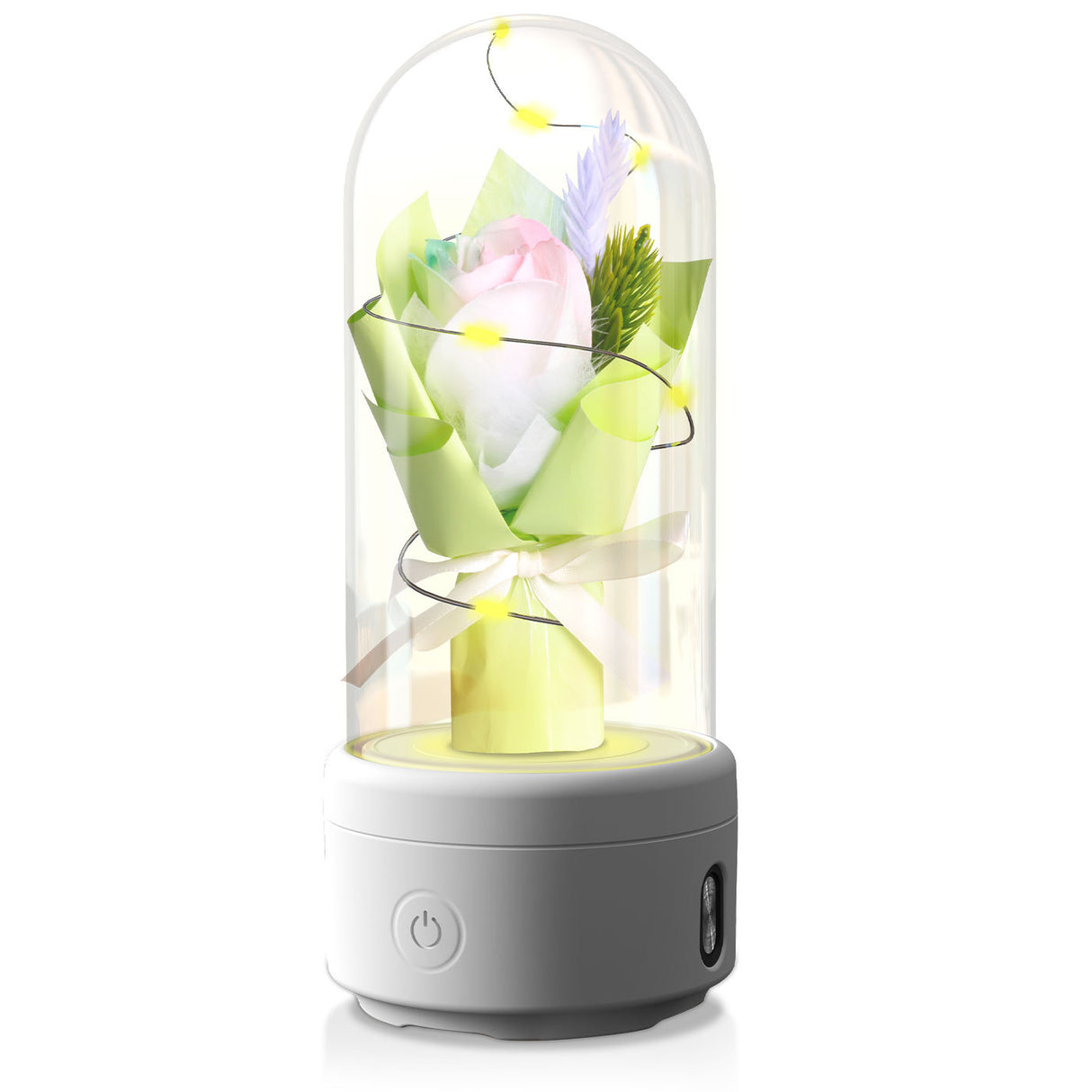 Creative Gifts Mother's Day Rose Bouquet LED Night Bluetooth-compatible Speaker Ornament