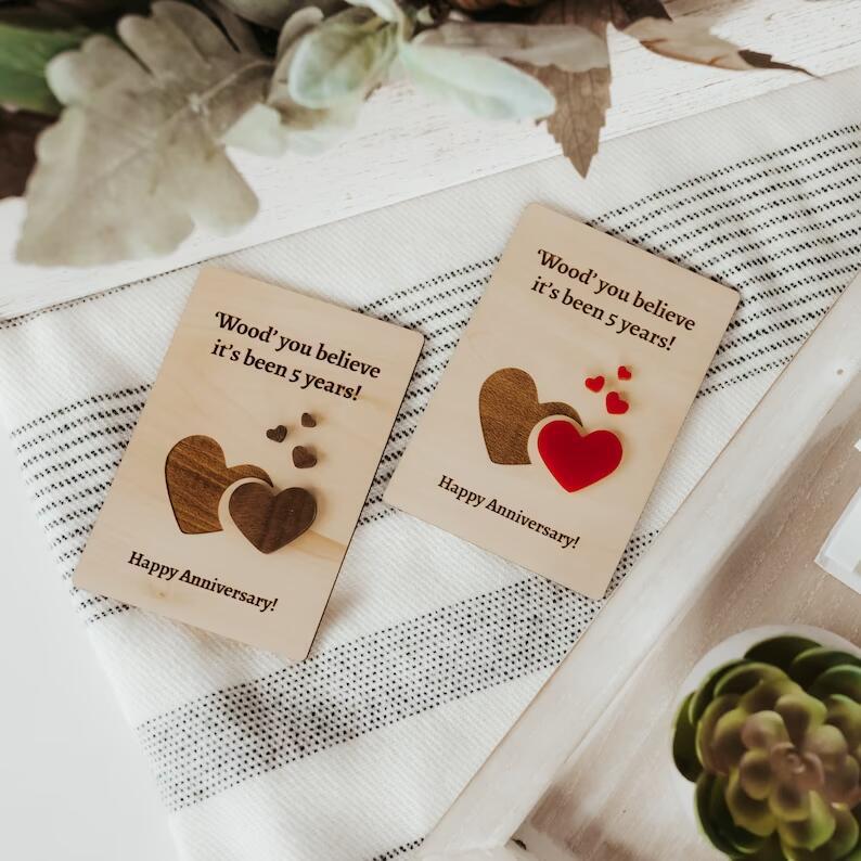 Customizable Invitation to Wooden Carving Wedding Anniversary Card