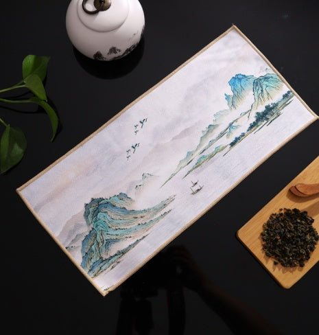 Kung Fu Tee Set Accessoires absorbierende verdickte Mattenlappen