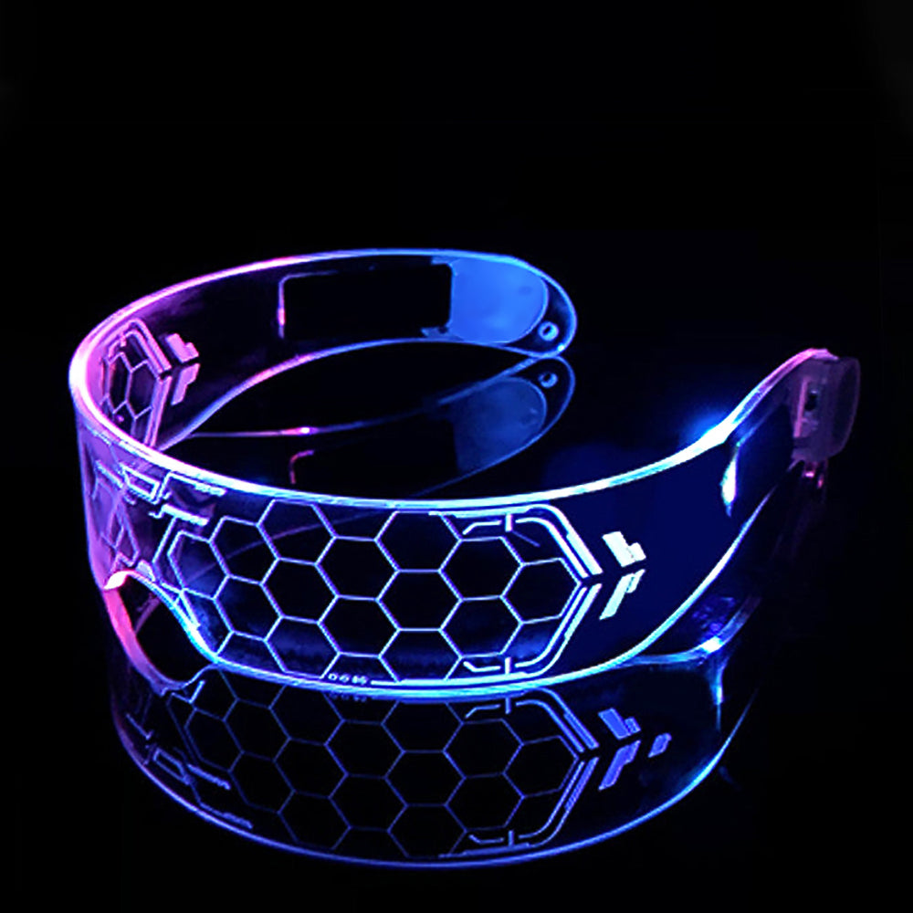 LED Luminous Futuristic Glasses Rave Party Festival Goggles-11