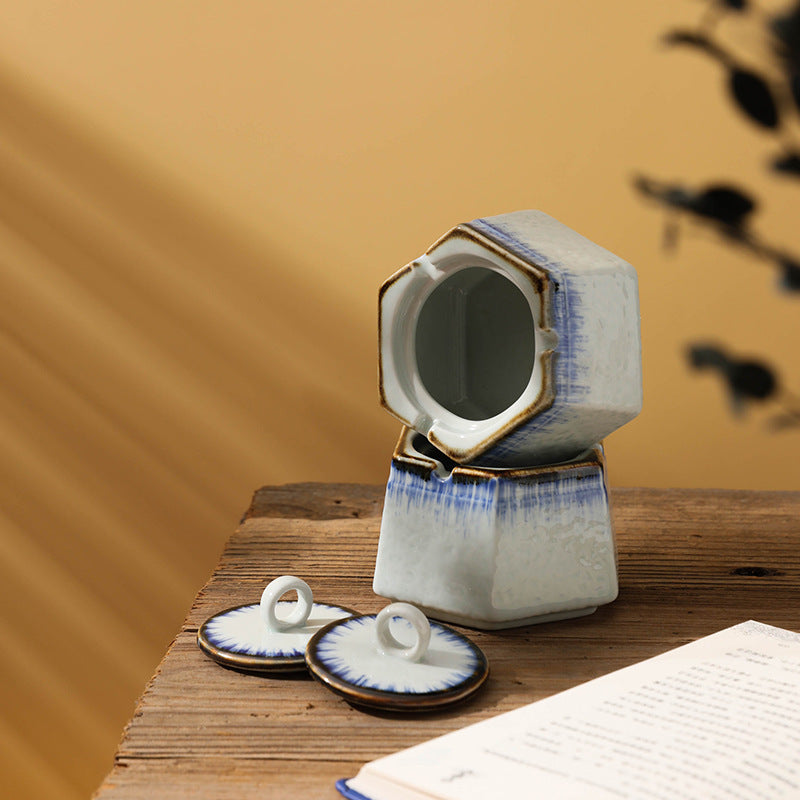 Retro Creative Underglaze Porzellan -Aschenbecher