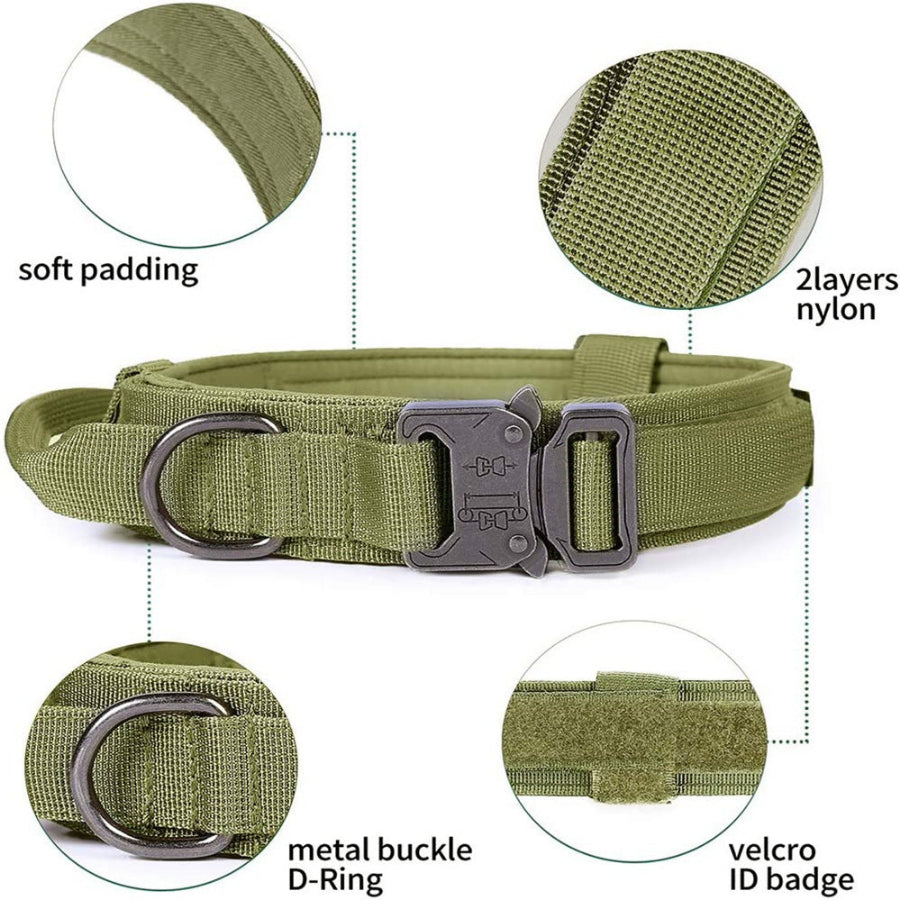 Military Adjustable Nylon Dog Collar and Leash