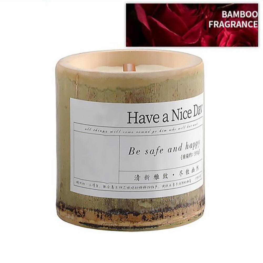 Indoor Bamboo Cup Scented Candle Valentine's Day Ambiance Gift-15