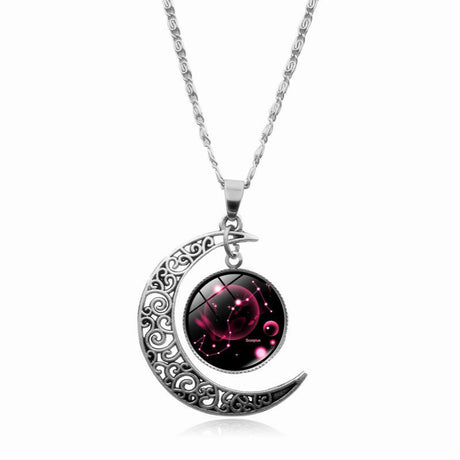 Zodiac Necklace for Women Star Sign Astrology Pendant-16