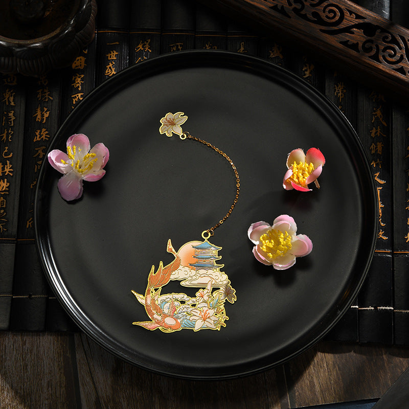 Chinesischer Stil Blume Gott klassisches Lesezeichen Lehrer -Farbgeschenk
