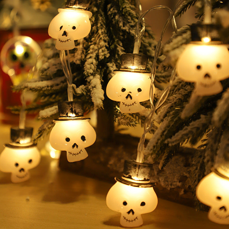 Halloween LED String Lights Skull Pumpkin Battery Operated Decor-7