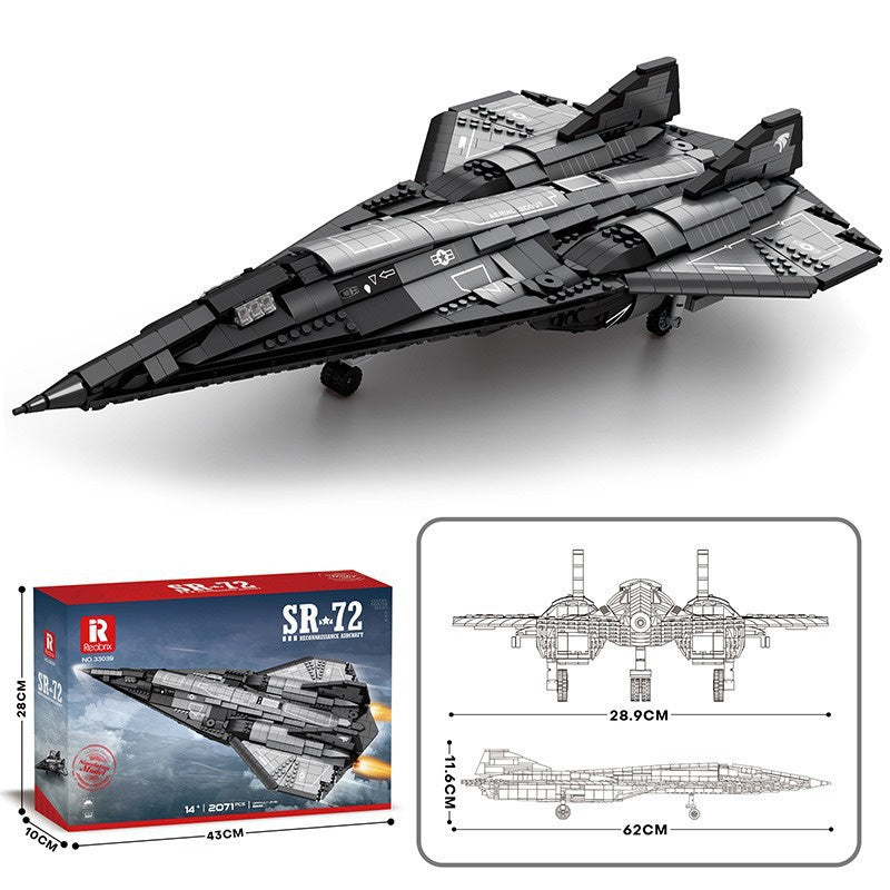 Military Models Fighter Assembling Building Blocks Toy