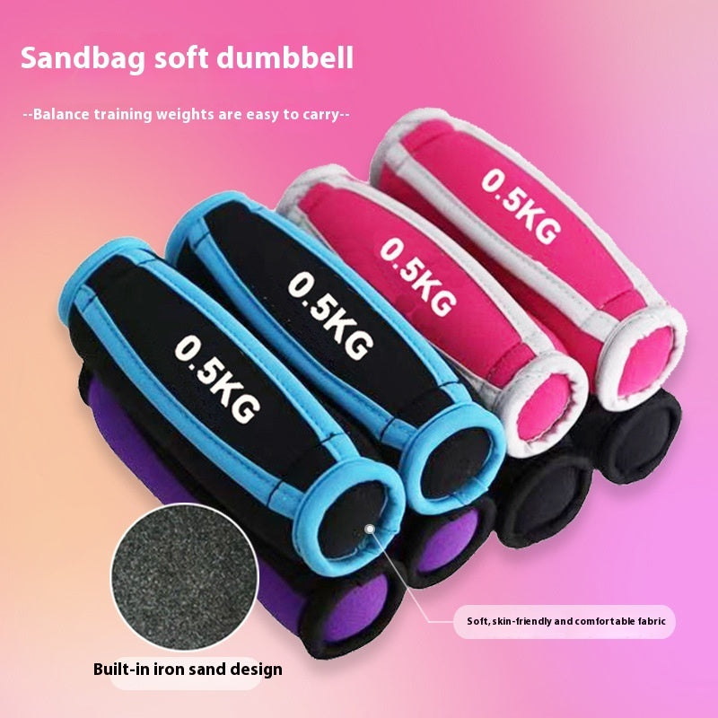 Colorful Hand Grip Running Fitness Sandbag Soft Dumbbell