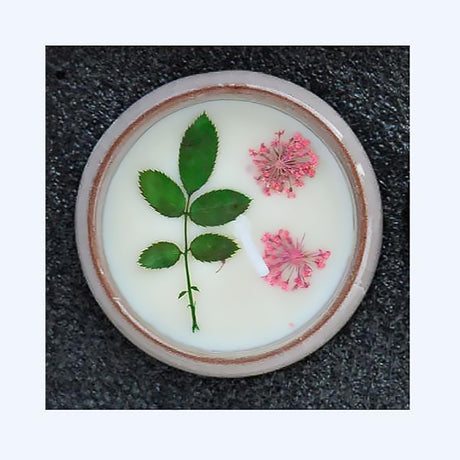 Dried Flower Scented Candle Mini Ceramic Soy Wax Cup-3