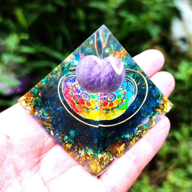 Crystal Ball Pyramid Crushed Stone Drip