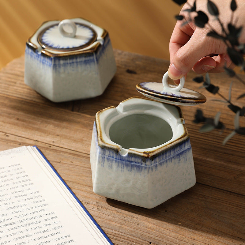 Retro Creative Underglaze Porzellan -Aschenbecher