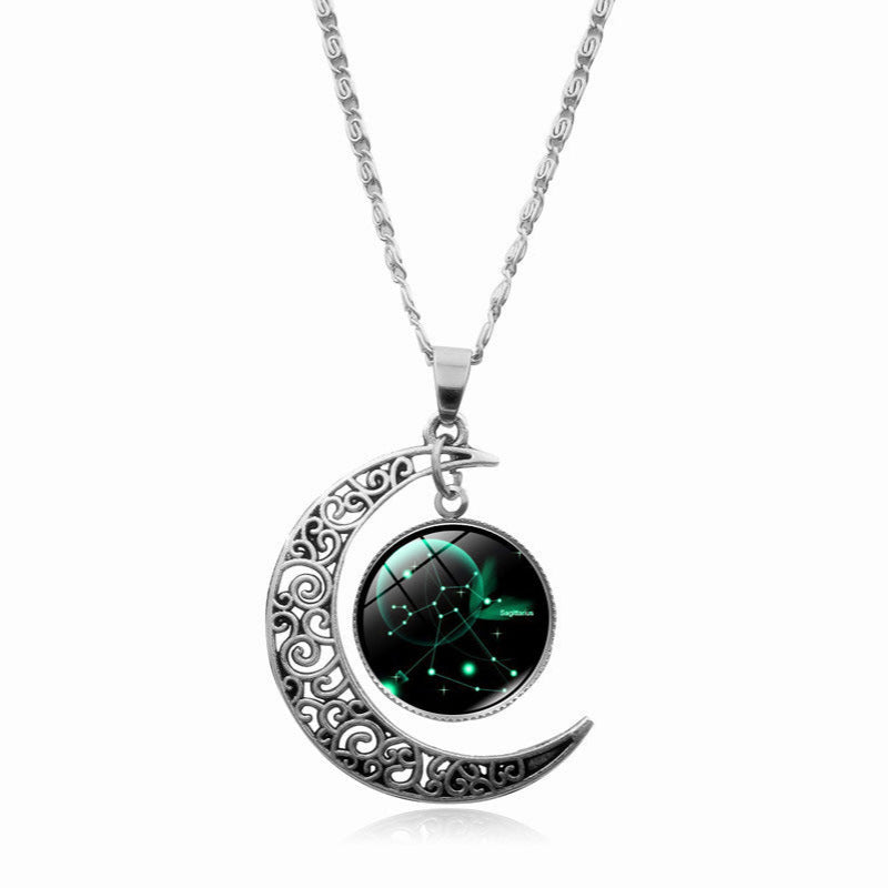Zodiac Necklace for Women Star Sign Astrology Pendant-12
