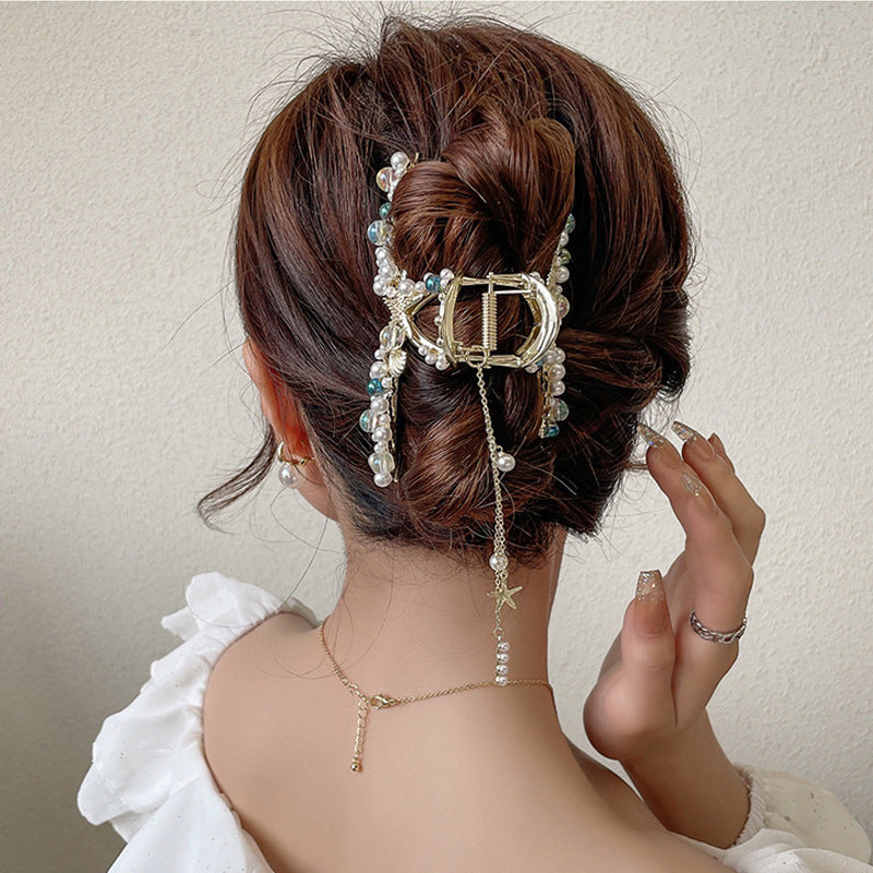 Exquisite Haarnadelinnen weibliche große Hai -Clip