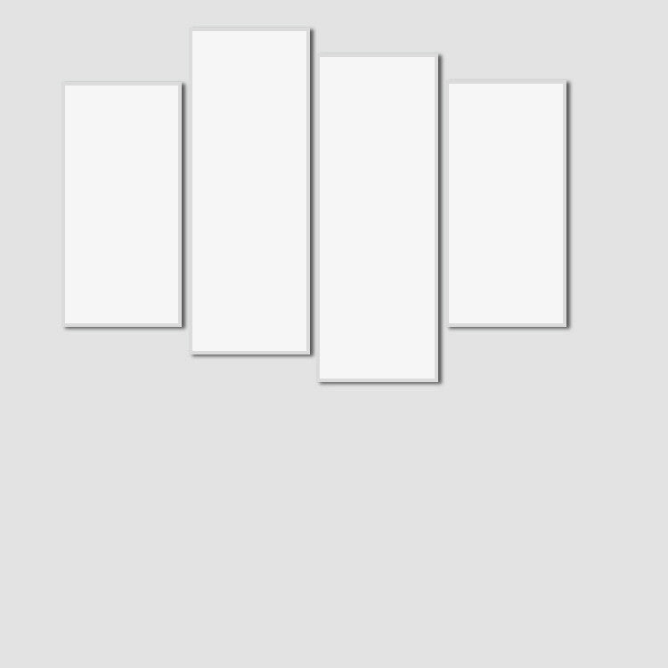 Benutzerdefiniertes rahmenloses Vierfach-Gemälde auf Leinwand