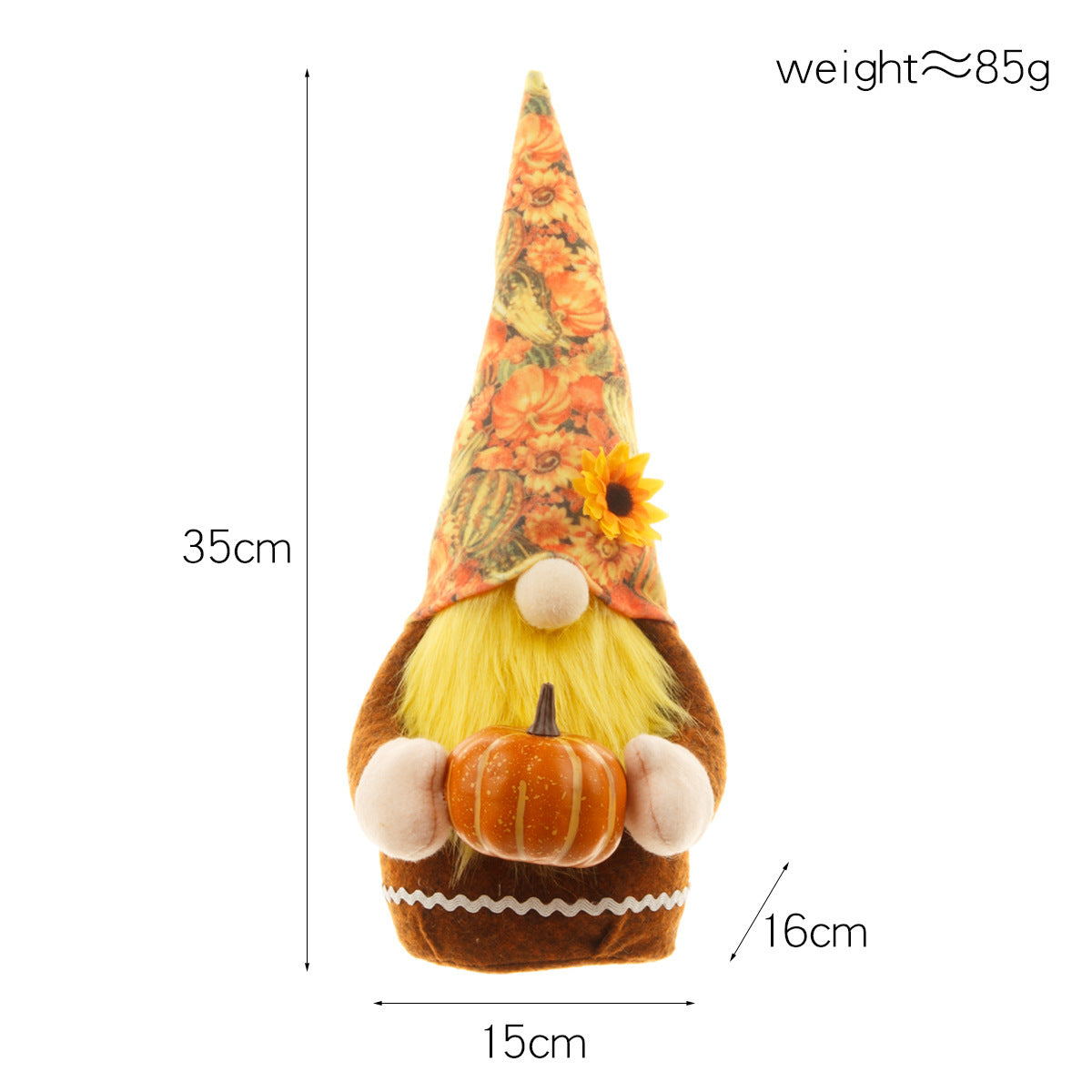 Autumn Harvest Pumpkin Doll for Thanksgiving Home Decoration-5