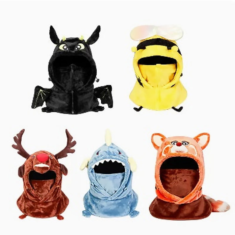 Skiing Helmet Hat Set Cartoon Ski Mask Helmet Decoration