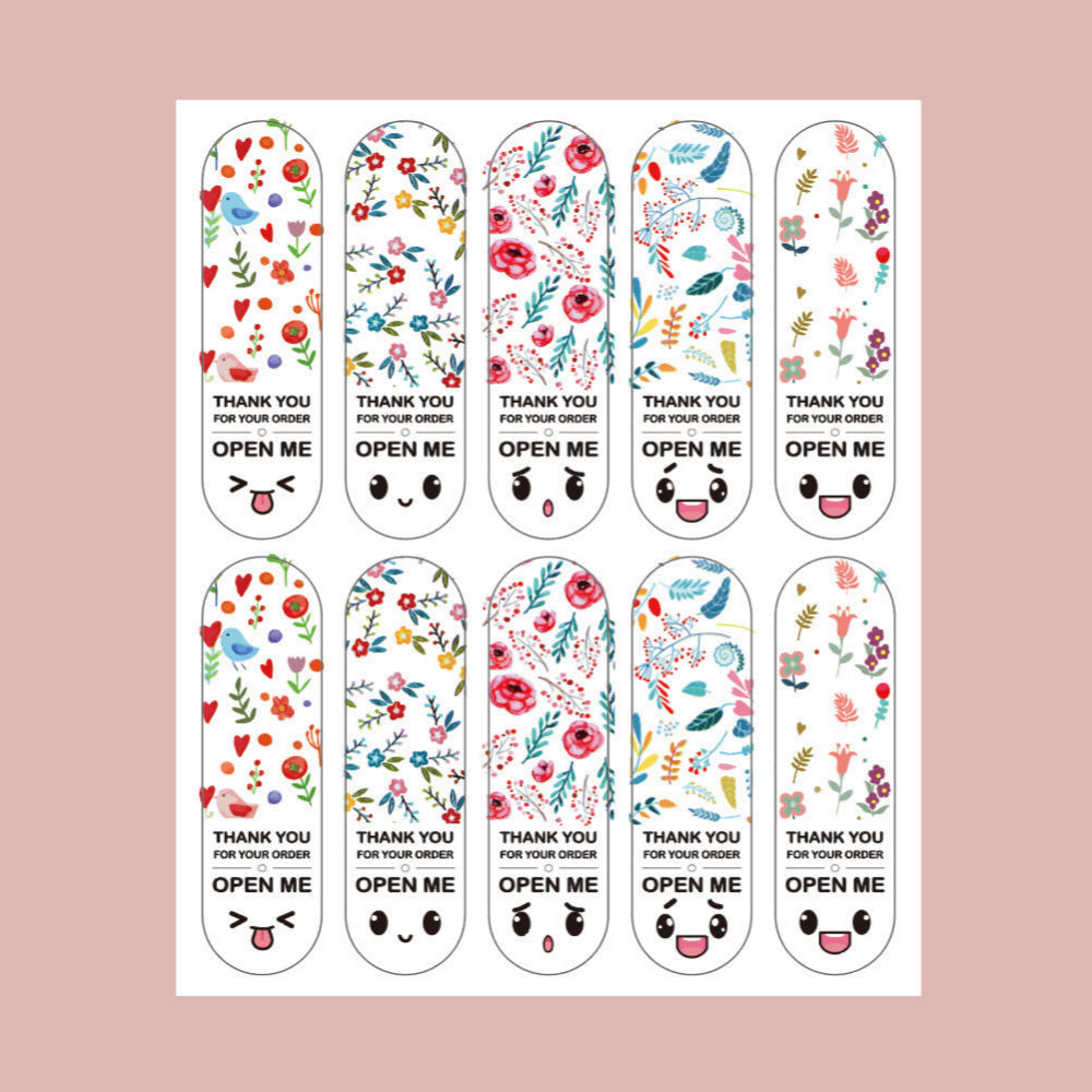 Cute Gift Wrap Sticker Adhesive Sticker Packaging Stickers