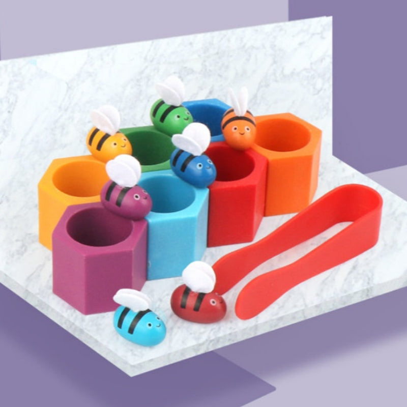 Wooden Hive Board Toys Children Early Education Sensory Toys for Kids Hand-eye Coordination Game