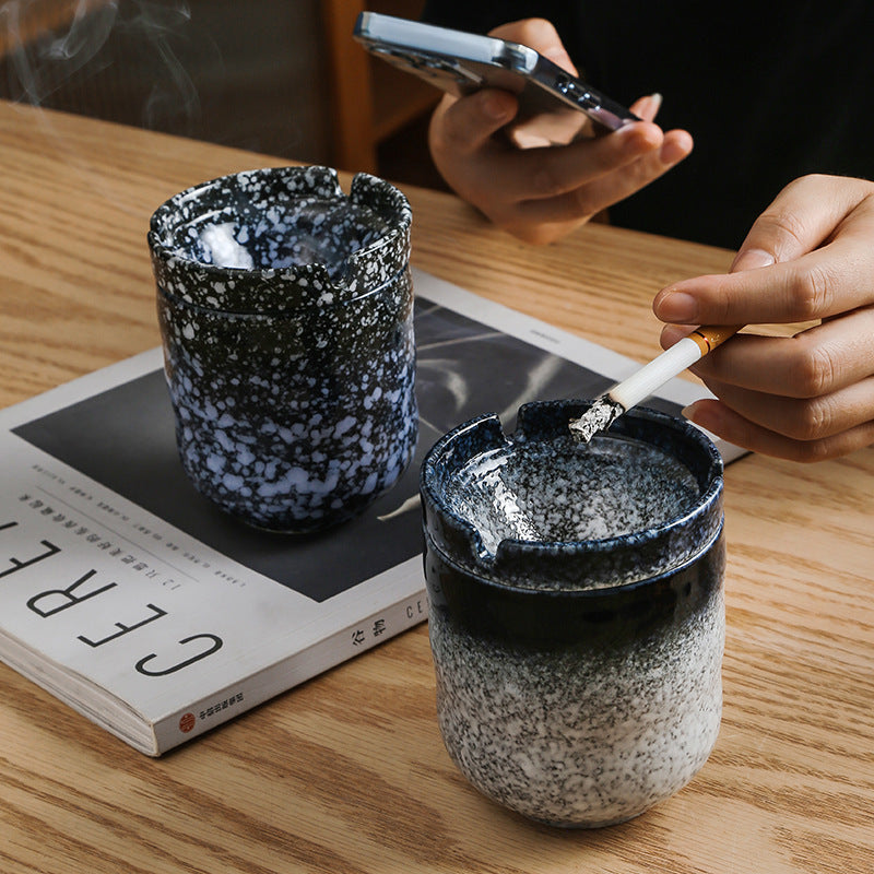 Retro chinesische windprofessionelle Kiln -Aschenbecher Chinese