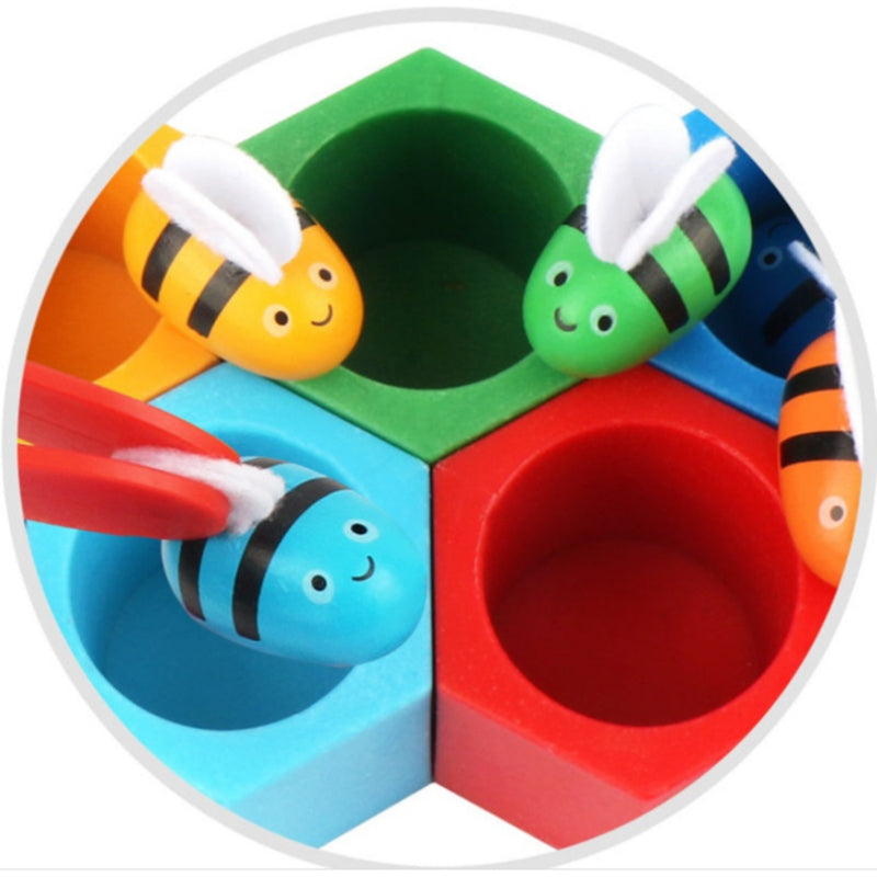 Wooden Hive Board Toys Children Early Education Sensory Toys for Kids Hand-eye Coordination Game