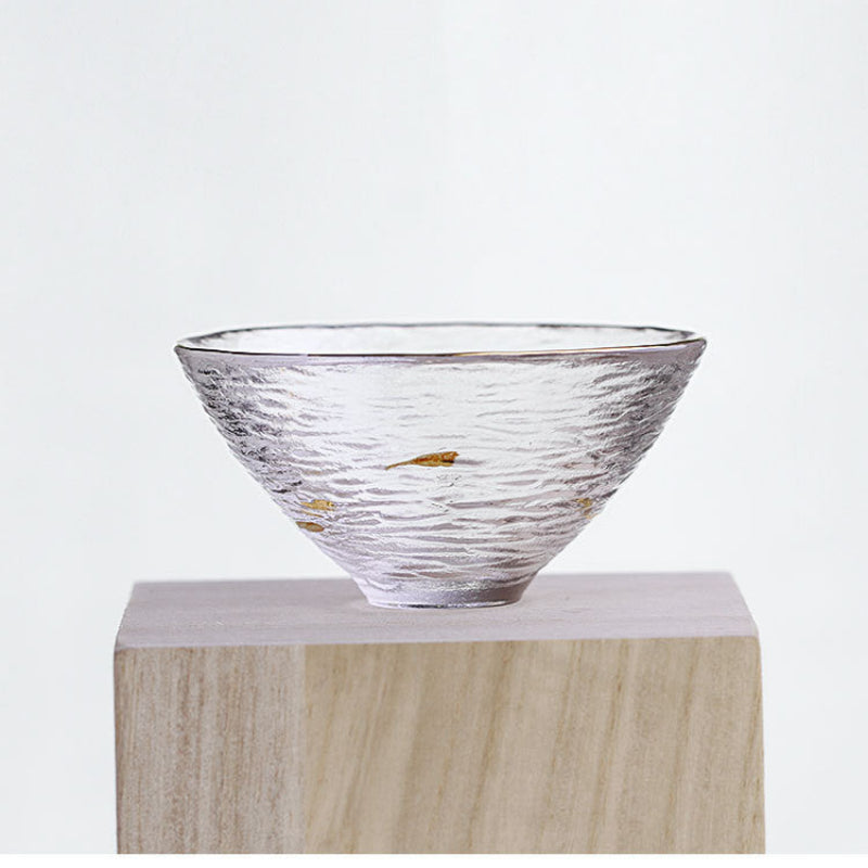 Hand-painted Gold Foil Teacup Heat-resistant Glass