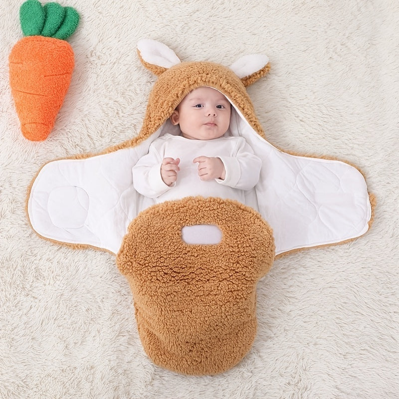 Super Soft Baby Sleeping Bag Fluffy Fleece Swaddle Blankets Unisex Baby Wrap