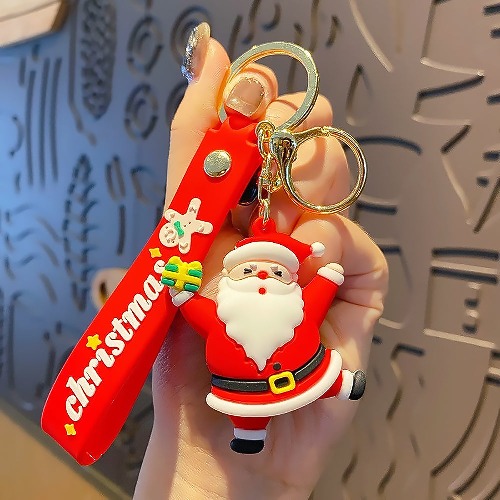 Christmas Exclusive Cartoon Doll Ring Buckle Resin Keychain-3