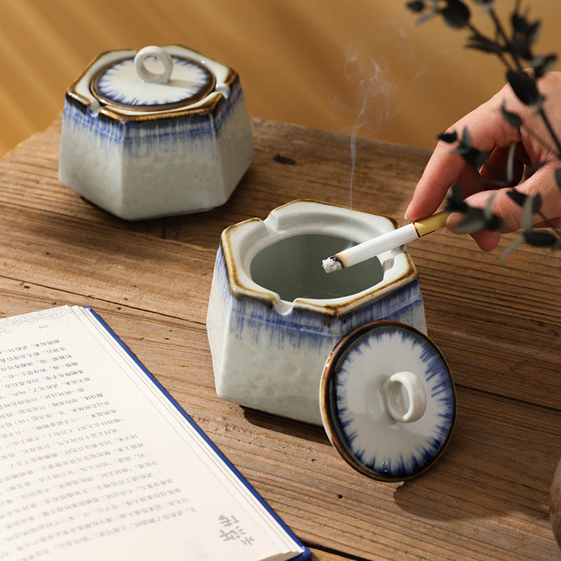 Retro Creative Underglaze Porzellan -Aschenbecher