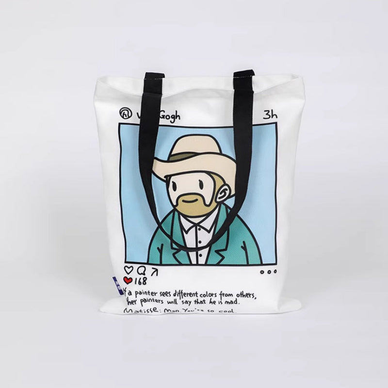 Illustration Ins Style niedliche tragbare Leinwand -Umhängetasche