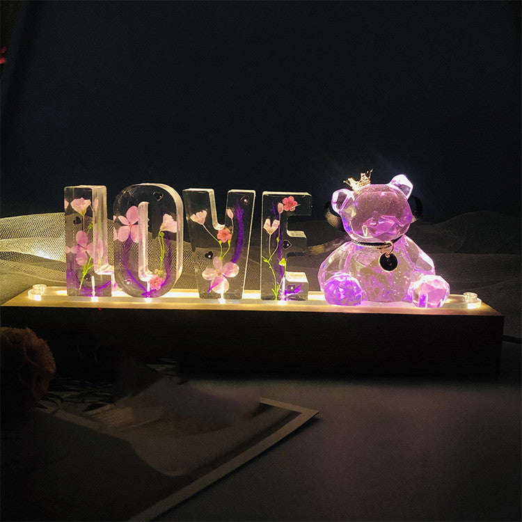 Gifts for the Bride Letters of Eternal Flower Night Light