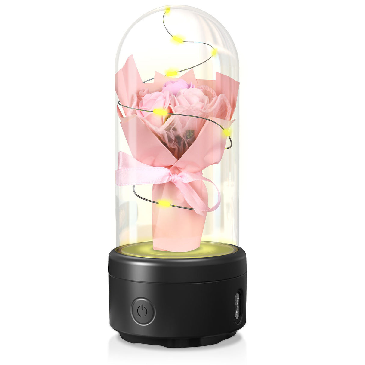 Creative Gifts Mother's Day Rose Bouquet LED Night Bluetooth-compatible Speaker Ornament
