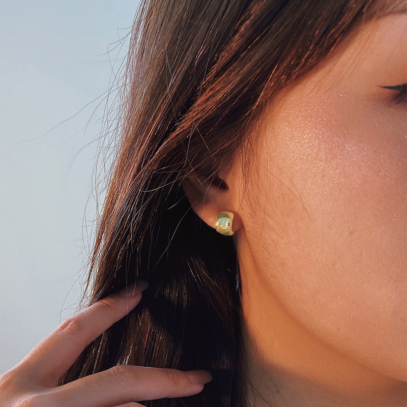 Sterling Silver Earrings Retro Cold Wind Earrings