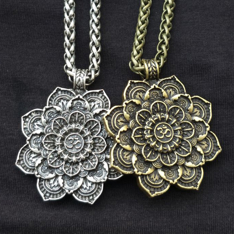 Viking Tibetan Spirit Halskette Tibetaner Mandala Anhänger Halskette