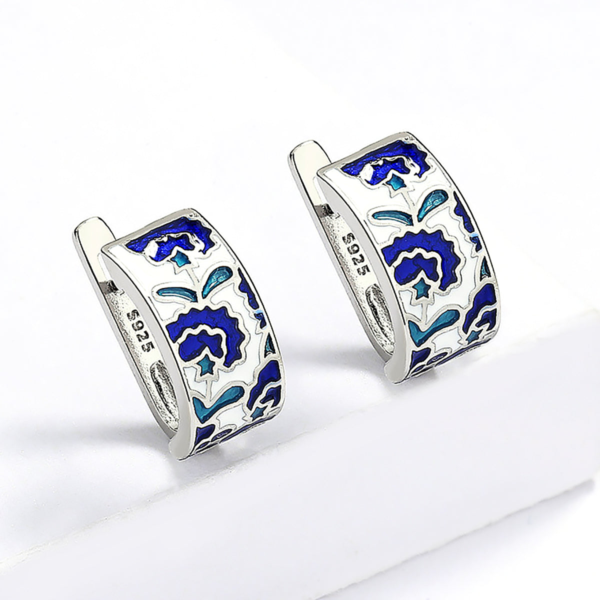 Chinese Style Elegant Retro Floral Stud Earrings for Women-2