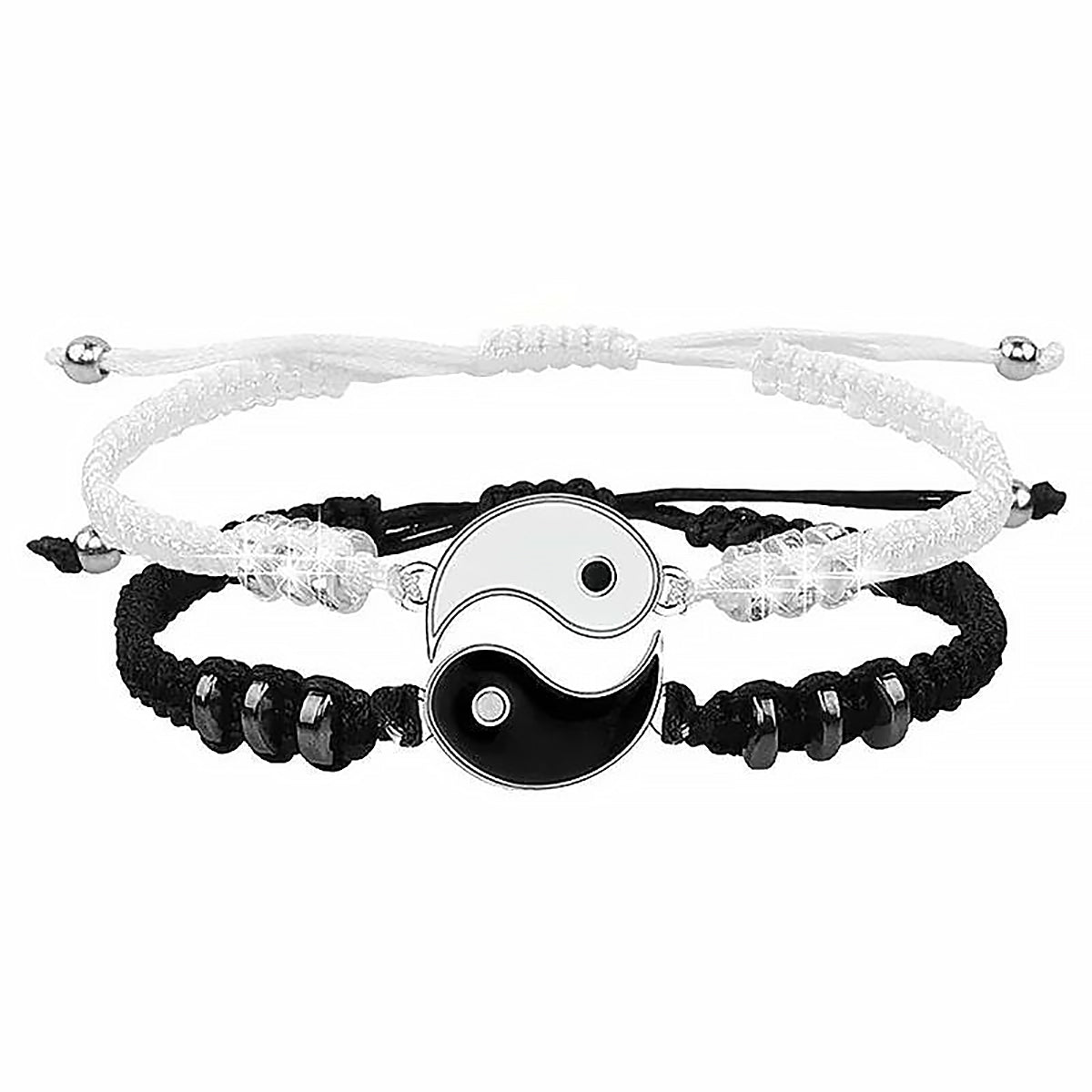 Yin Yang Braided Bracelet Handmade Tai Chi Couple Bracelet Gift-6