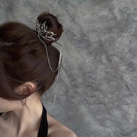 Metall Lotus Haarnadel Chinese Wind Haarnadel Haarzubehör Kopfbedeckung weiblich