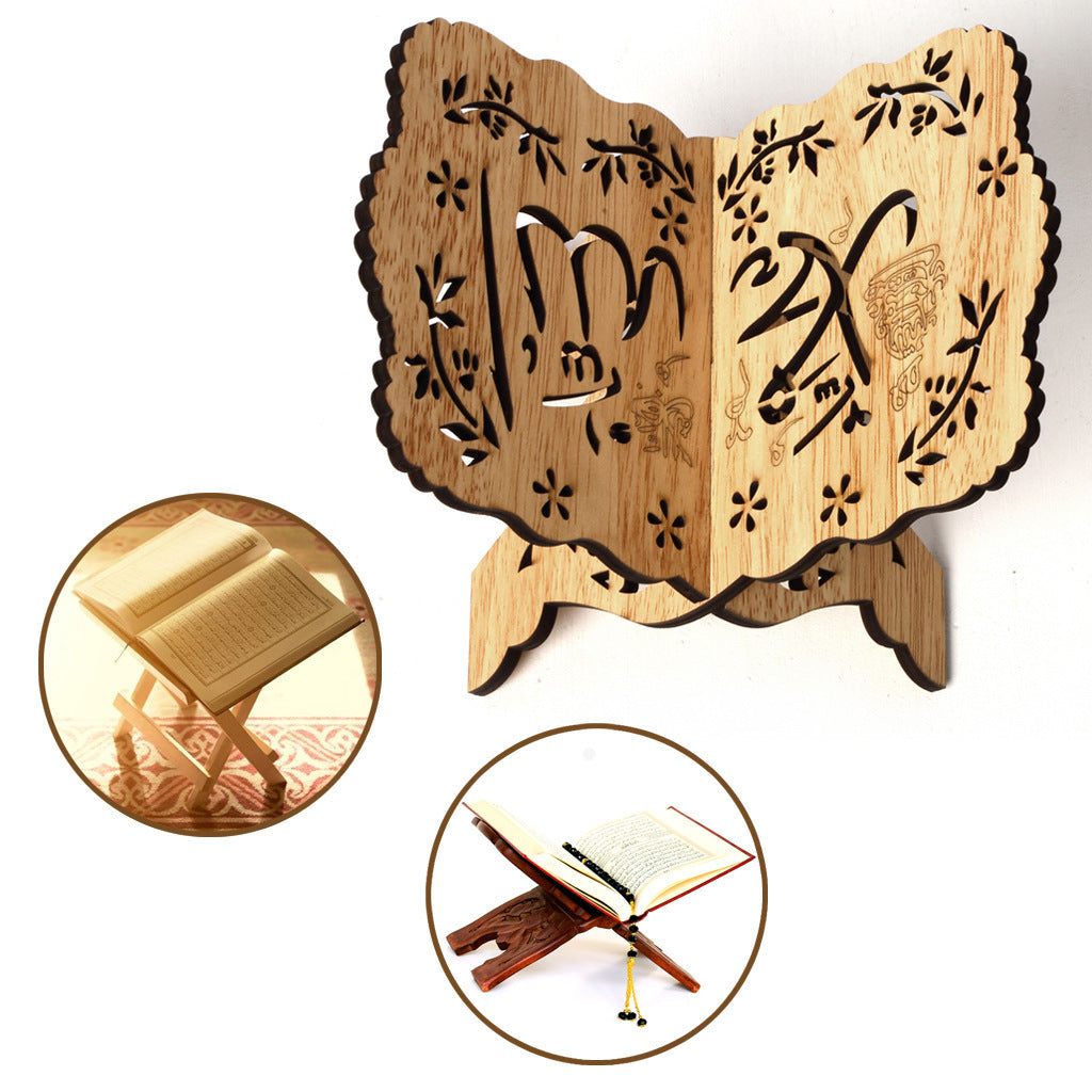 Hölzernes Bibel-Bücherregal Eid Al-Fitr Eid Al-Adha Holzbuch
