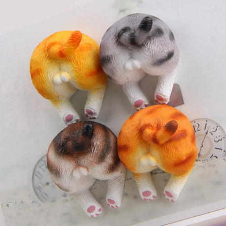 Funny Cat Butt Fridge Magnets 3D Cartoon Set-1