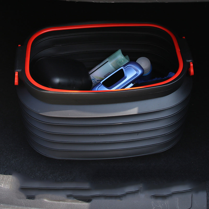 Multifunctional Car Accessories Retractable Car Dustbin Organizer Storage Fishing Bucket