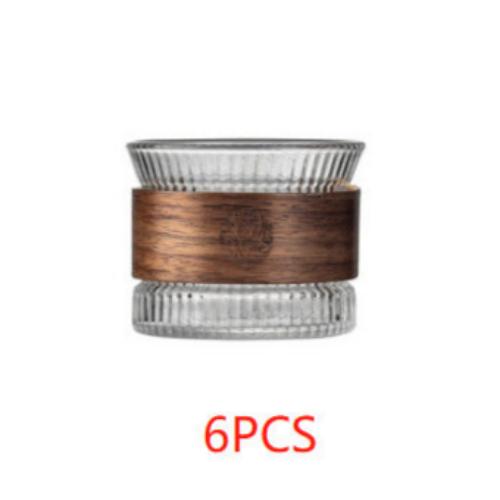 Borosilicate glass teacup with insulated vertical design