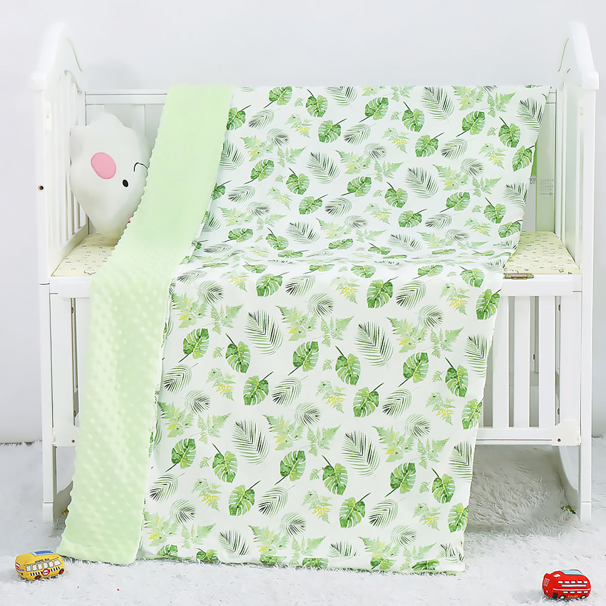 Cartoon Baby Soothing Pea Blanket Dual Sided Soft Nursery Stroller Blanket-2
