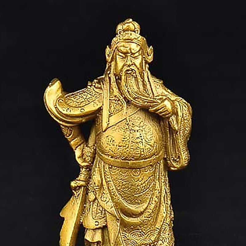 Pure Copper God of Wealth God Statue Metal Craft Decoration