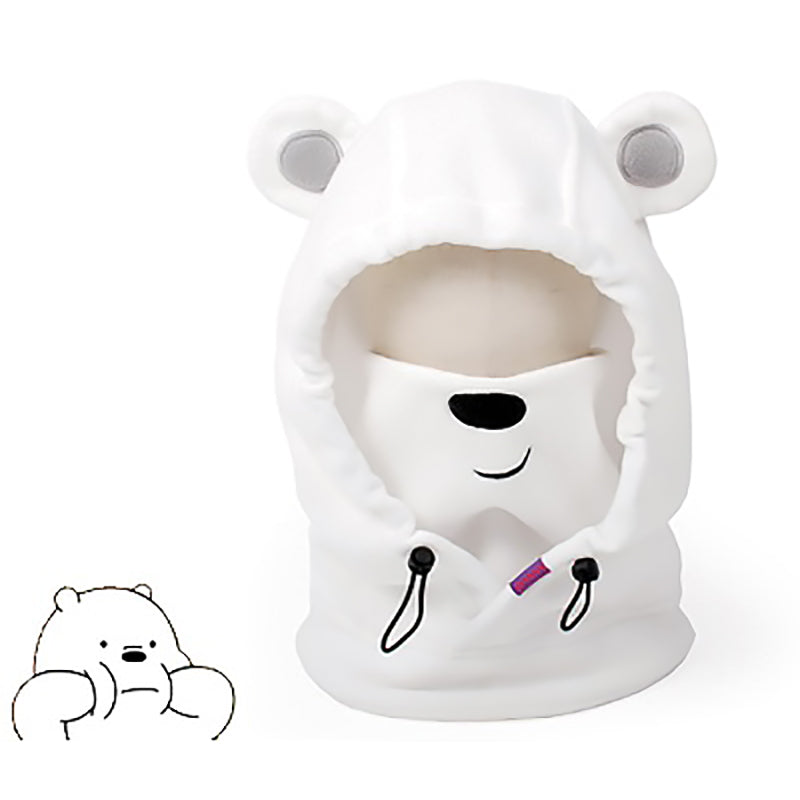 Ski Protection Helmet Hat Head Cover Brown Bear Rabbit White Bear Cartoon