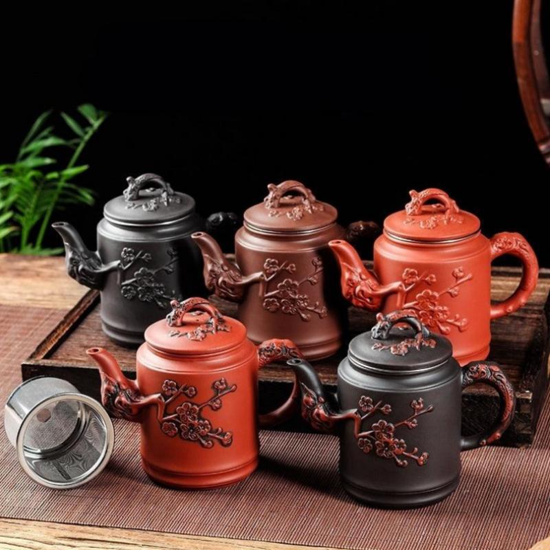 Lila Sandteekannweite Edelstahlfilter Teekanne großer Kapazitätsdufttee