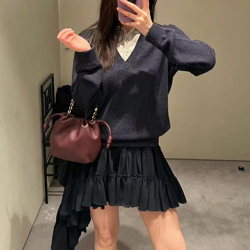 Chinesische Stil Crossbody Bag Cowide Lucky Bag Drawschnellwolken