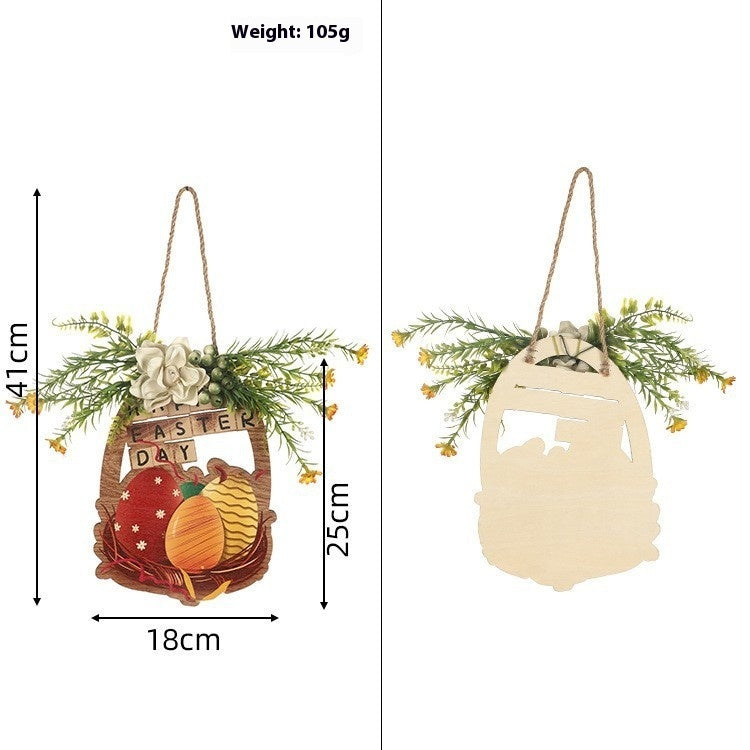 Osterdekoration, süße Cartoon-Kaninchen-Holzdekoration