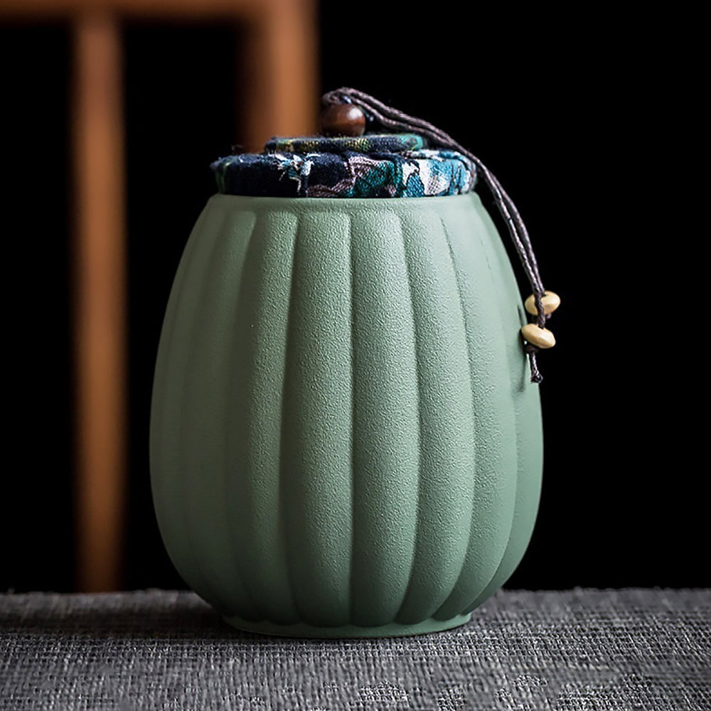 Chinese Ceramic Tea Jar Retro Glaze Kiln Sealed Canister Gift-8
