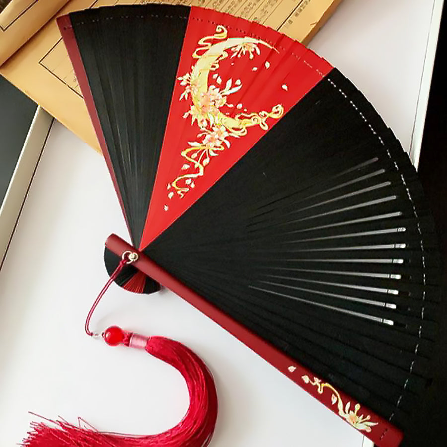 Auspicious Clouds And Ruihe Ancient Style Folding Fan-2