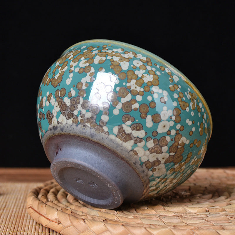 Kiln gebackene Jian Zhan Teacup Kung Fu Tee Set Haushaltstee Tinte Tasse