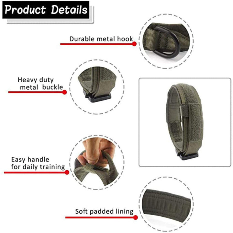 Military Adjustable Nylon Dog Collar and Leash